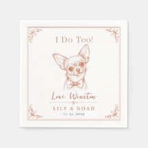 Esboço de casamento de Chihuahua personalizado Min