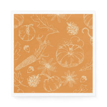 Esboço de Celebração de Outono em Laranja