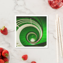 Guardanapo De Papel Escada Circular Verde