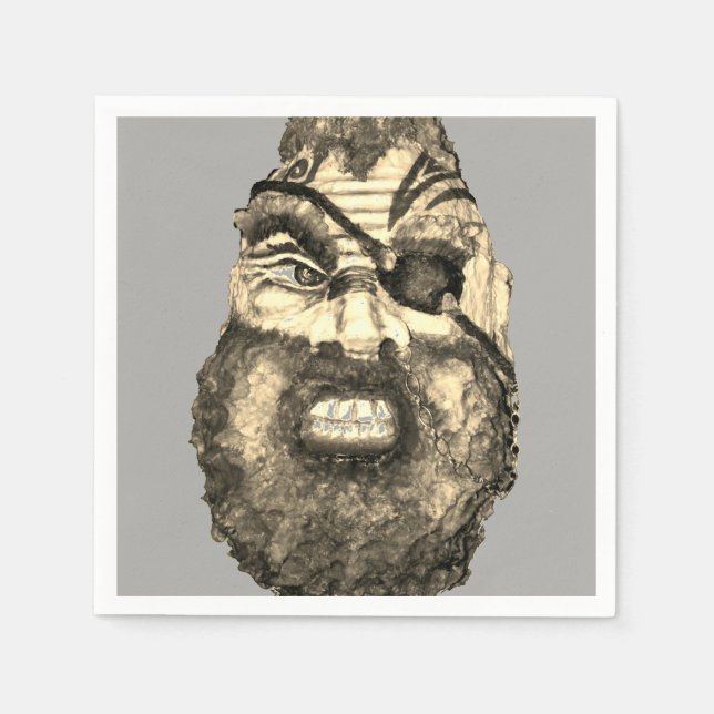 Guardanapo De Papel Escandinávia assustadora viking (Frente)