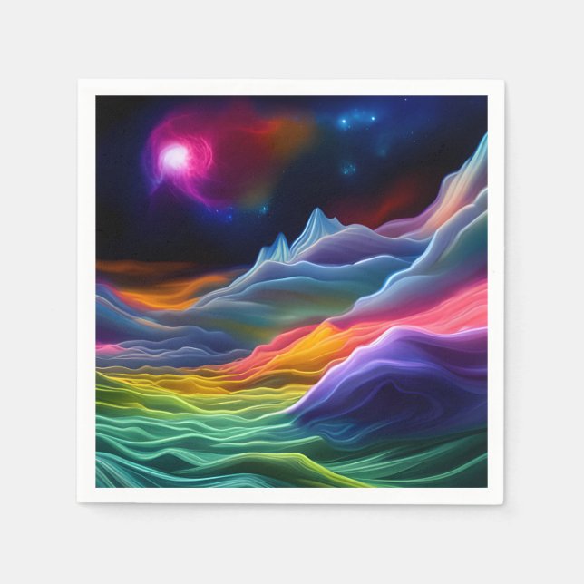 Guardanapo De Papel Escape espacial fantasia (Frente)