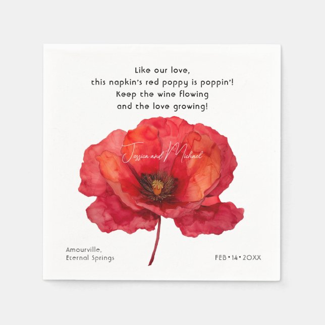 Guardanapo De Papel Escarlet Elegância Petal (Frente)