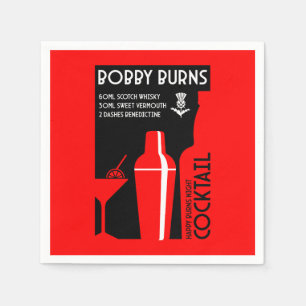 Guardanapo De Papel Escocês Bobby Burns Whiskey Cocktail