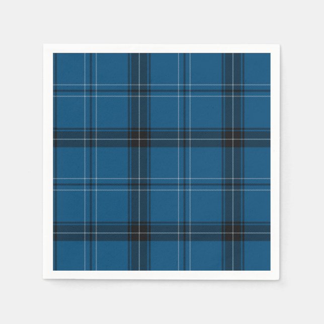 Guardanapo De Papel Escocês Ramsay Blue Tartan (Frente)