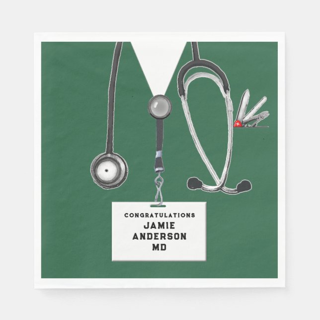 Guardanapo De Papel Escola Médica de Graduação Napkins (Frente)