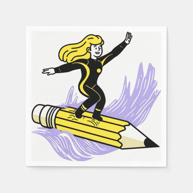 Guardanapo De Papel escreva com os seus pensamentos (Frente)