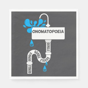 Guardanapo De Papel Escrevendo criativo ou poesia da nomatopoeia