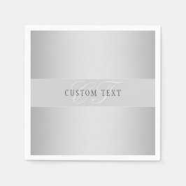 Guardanapo De Papel Escrevendo de Script Monograma Editável Elegante |