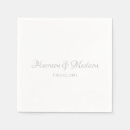 Guardanapo De Papel Escrito personalizado cinza prateada da China Nome