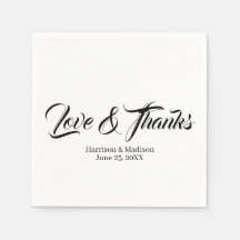 Escrito preto e legado personalizado Casamento de 