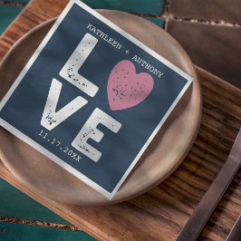 Guardanapo De Papel Escritor De Escrita Mínima E Gráfica LOVE Font Wed