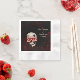 Guardanapo De Papel Escuro, floral escuro, escura, crânio gótico de ha