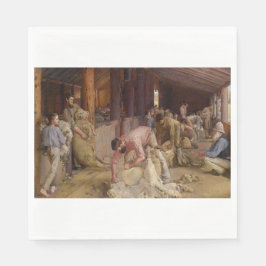 Guardanapo De Papel Escutando os Rams (Arte australiana) (Tom Roberts)