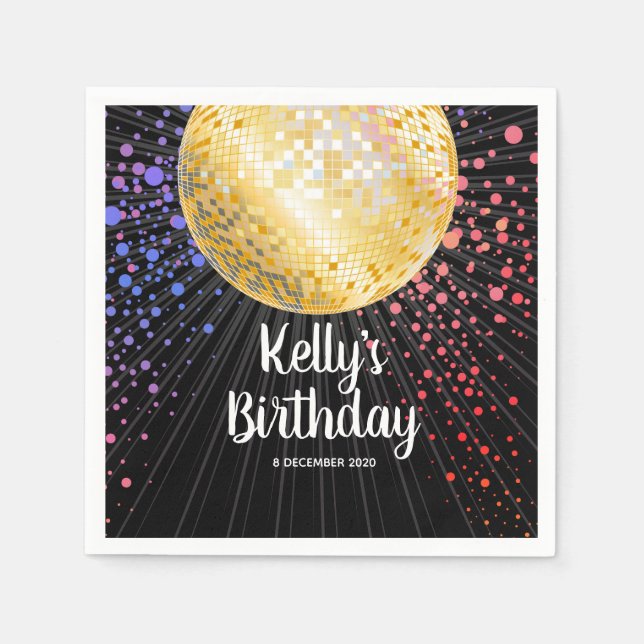 Guardanapo De Papel Esfera de discoteca, Papel de coquetel Napkins (Frente)