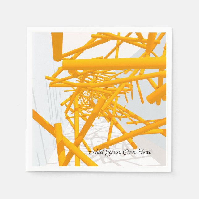 Guardanapo De Papel Espaço arquitetônico com forma geométrica brilhant (Frente)