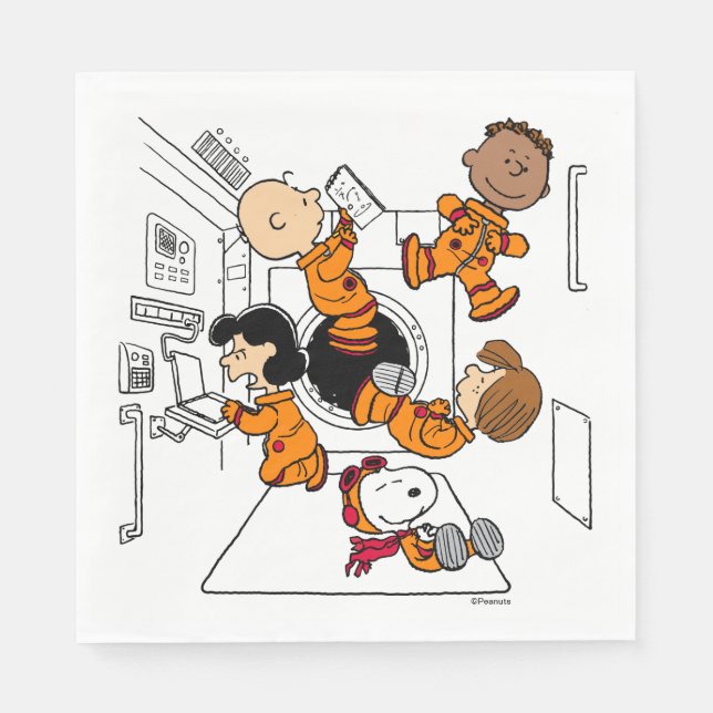 Guardanapo De Papel ESPAÇO | Jogo amendoim no espaço (Frente)