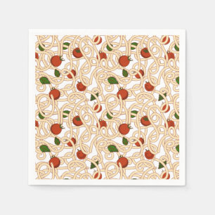 Guardanapo De Papel Espaguete massa comida italiana com tomate