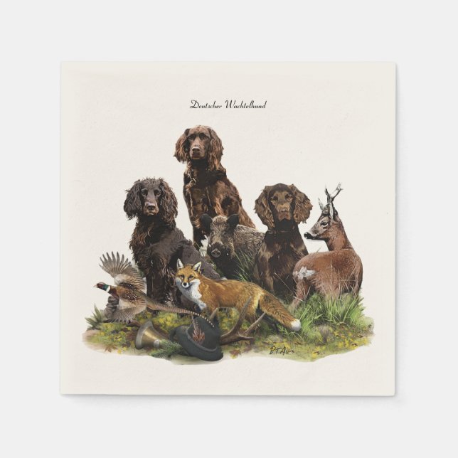 Guardanapo De Papel Espanhóis alemães ( Deutscher Wachtelhund ) (Frente)
