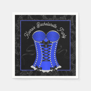 Guardanapo De Papel Espartilho Azul Sedutor