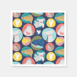 Guardanapo De Papel Espécies De Tubarões