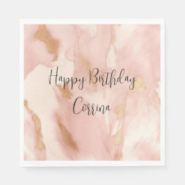 Guardanapo De Papel Espessura-rosa-branca-Dourada