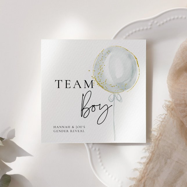 Guardanapo De Papel Espetáculo de Revelação do Gênero do Balão Rosa e  (Criador carregado)