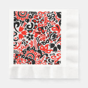 Guardanapo De Papel Espetáculo floral de arte popular ucraniana