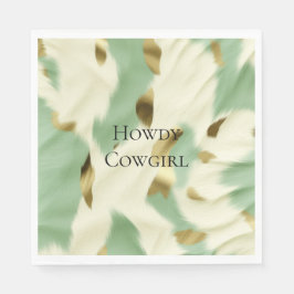 Guardanapo De Papel Espingarda branca Dourada verde-mint