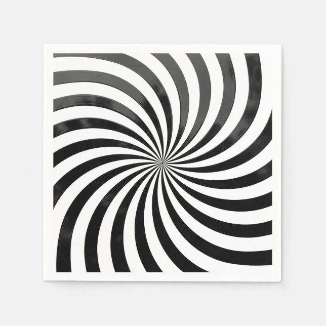 Guardanapo De Papel Espiral, preto e branco Elegante - Napkin (Frente)