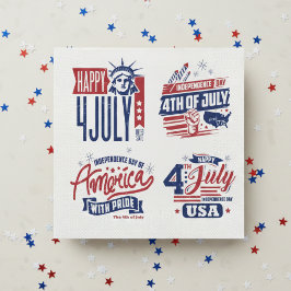 Guardanapo De Papel Espírito de Independência Quarto de julho