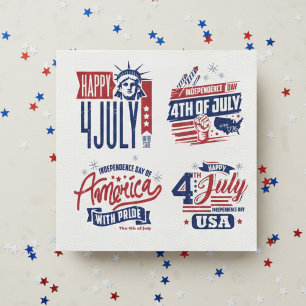 Guardanapo De Papel Espírito de Independência Quarto de julho