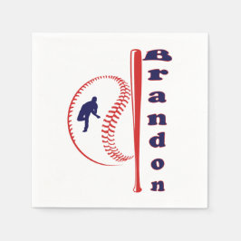 Guardanapo De Papel Esporte All-Star com Baseball