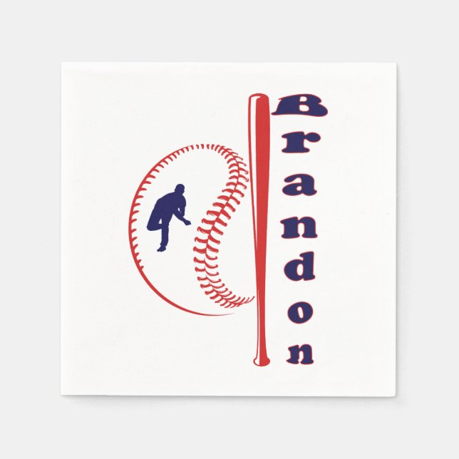 Guardanapo De Papel Esporte All-Star com Baseball (Frente)