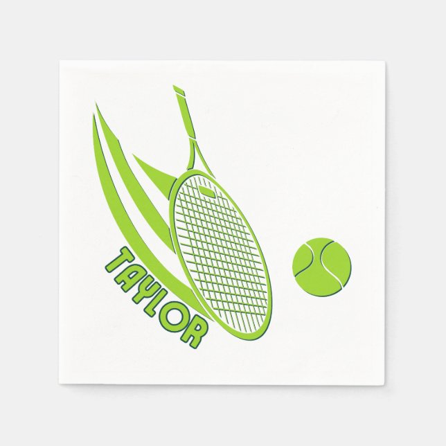 Guardanapo De Papel Esporte Personalizado Com Tênis de Nome (Frente)