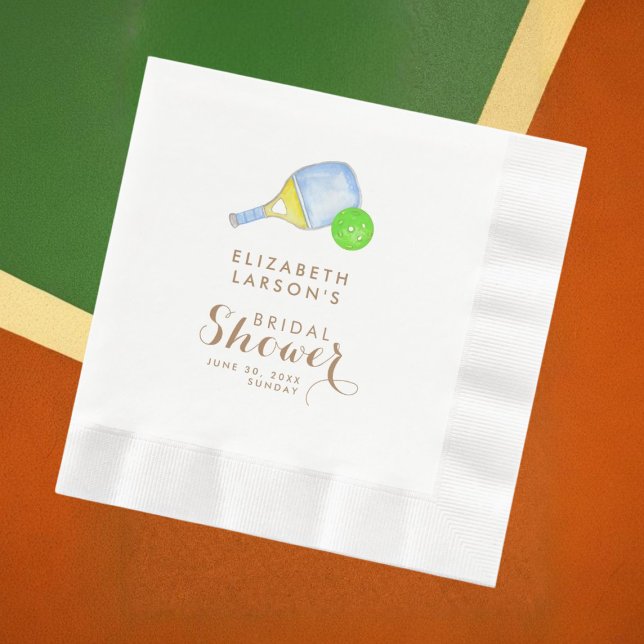 Guardanapo De Papel Esportes de Lover Aquarela Pickleball Themed Brida (Criador carregado)