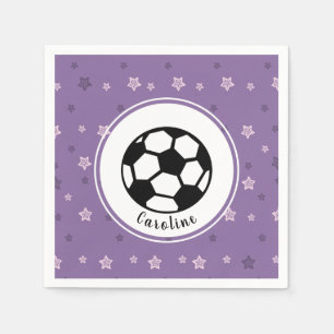 Guardanapo De Papel Esportes em Estrela Rosa do Partido do Futebol Rox