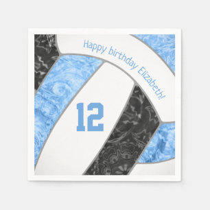 Guardanapo De Papel esportes estilizados de vôlei azul-claro