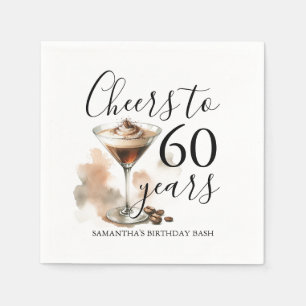 Guardanapo De Papel Espresso Martini 60º Aniversário Cocktail Napkins
