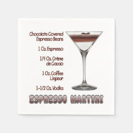 Guardanapo De Papel Espresso Martini Cocktail Recebe Arte