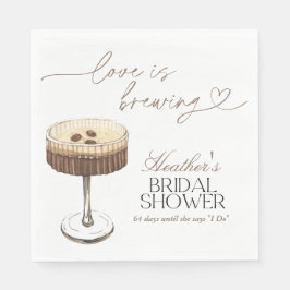 Guardanapo De Papel Espresso Martini Love Is Brewing Bridal Shower 