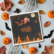 Esqueleto Caprichoso Voando Avião Festa de Hallowe