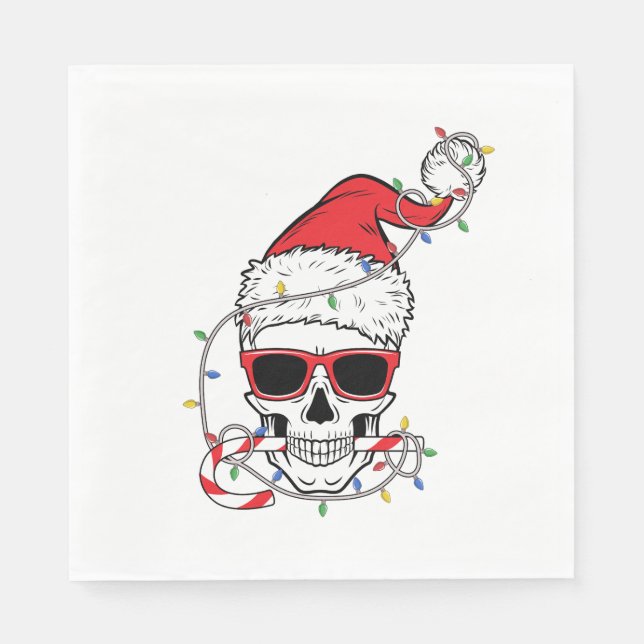 Guardanapo De Papel Esqueleto-claro-Natal-Caveira (Frente)