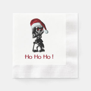 Guardanapo De Papel Esqueleto de Natal Fumante de Cigarro
