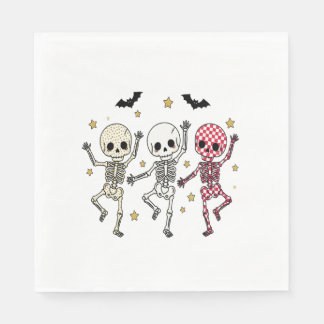 Guardanapo De Papel Esqueletos de dança de Halloween