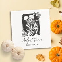 Esqueletos se Beijando Casamento Gótico de Hallowe