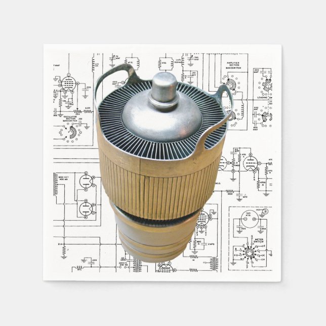 Guardanapo De Papel Esquema do tubo de transmissão de cerâmica (Frente)