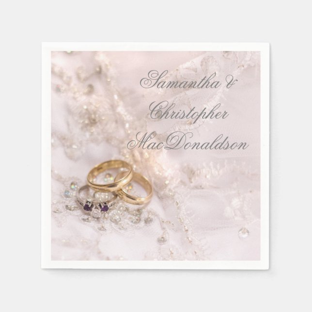 Guardanapo De Papel Esquerda bonito romântica (Frente)