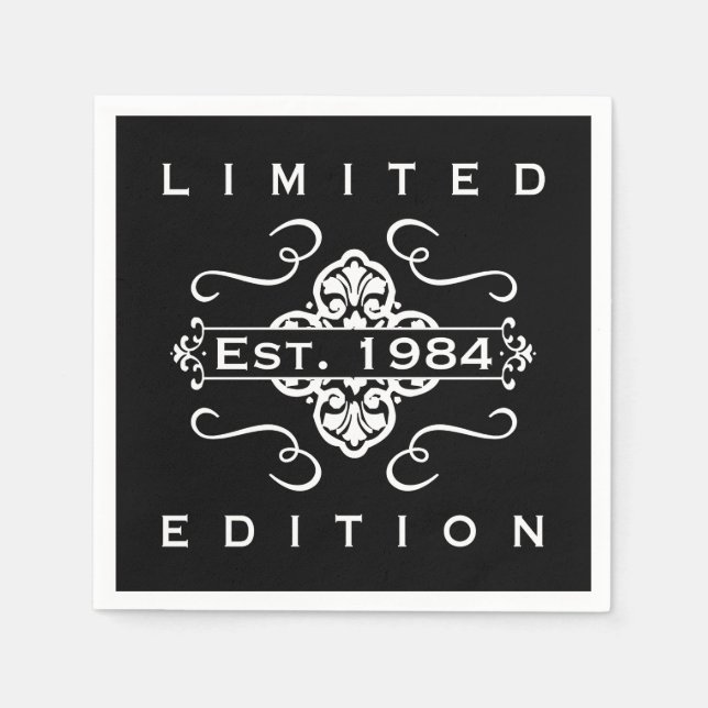 Guardanapo De Papel Est. aniversário de 40 anos 1984 (Frente)