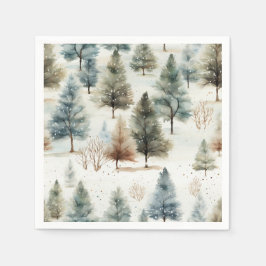 Guardanapo De Papel Está nevando nos pinheiros -