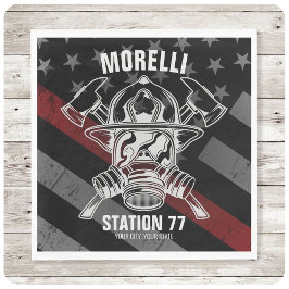 Guardanapo De Papel Estação de Bombeiros do NOME Personalizado